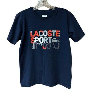Lacoste Sport Boy's Graphic Tee Short Sleeve Navy Blue Size 14